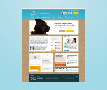 Homepage for Maryland SPCA